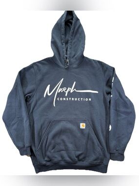 Carhartt Loose Fit Hoodie Men's Medium Blue Workwear Utility Construction Y2K